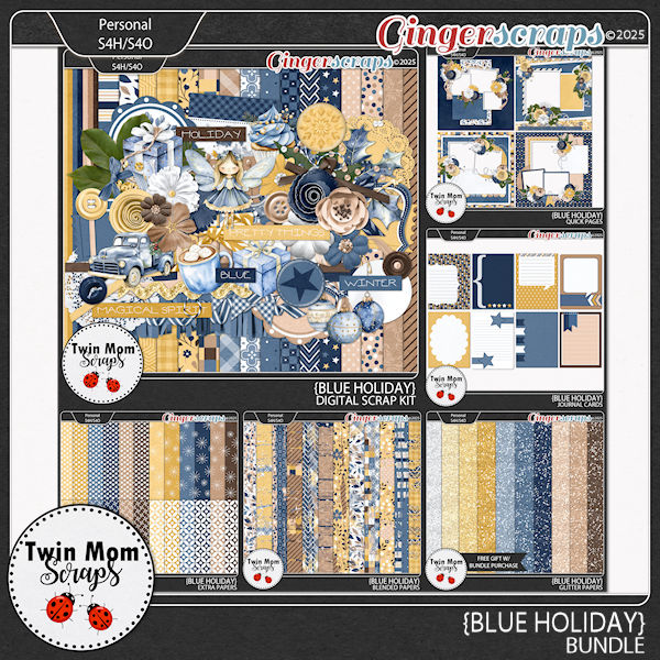 Blue Holiday - BUNDLE by Twin Mom Scraps