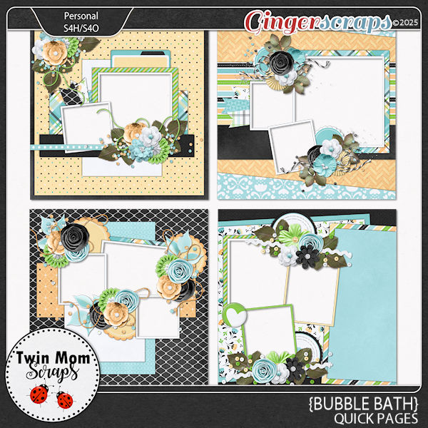 Bubble Bath - QUICK PAGES by Twin Mom Scraps