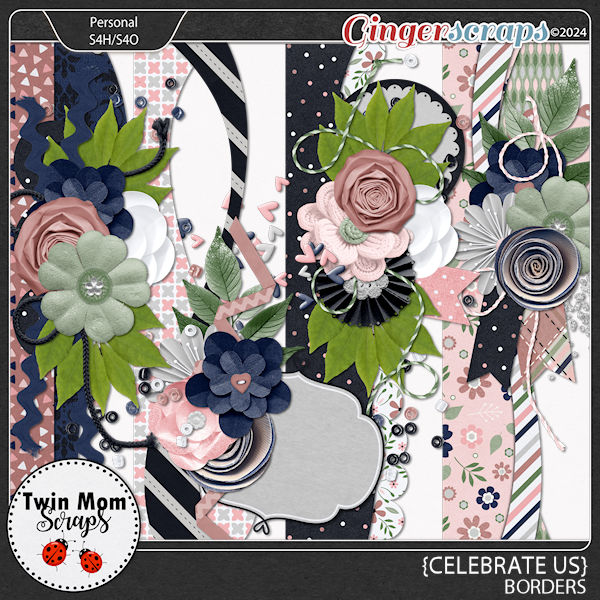 Celebrate Us - BORDERS by Twin Mom Scraps