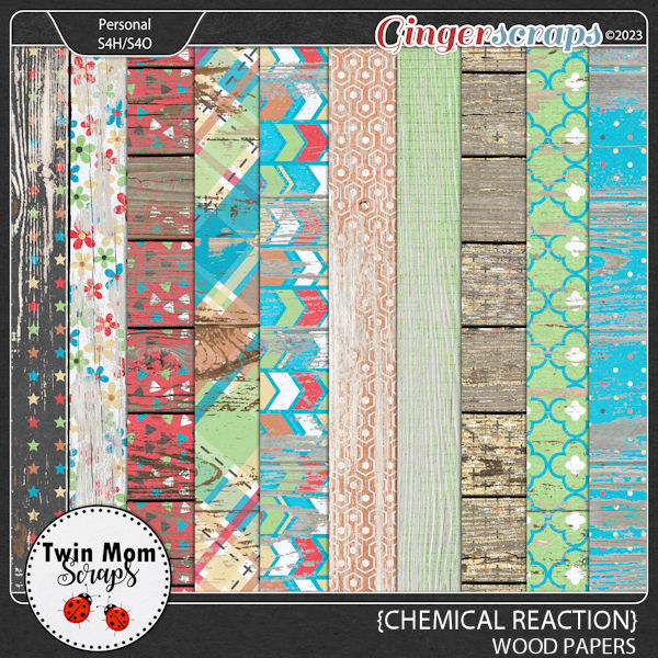 Chemical Reaction - WOOD PAPERS by Twin Mom Scraps