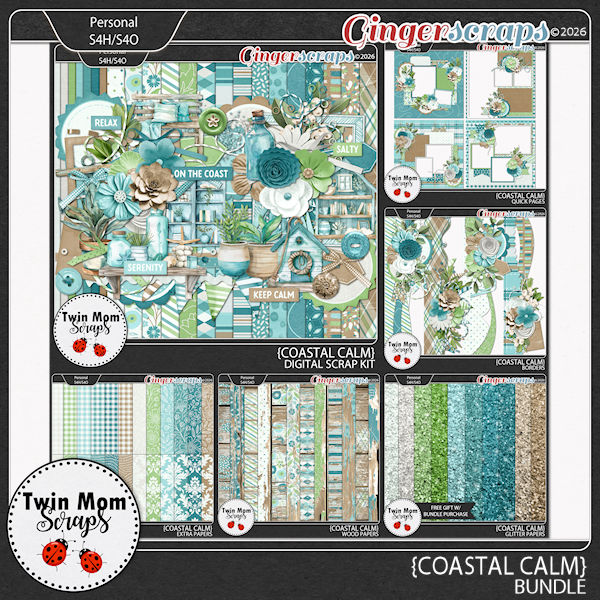 Coastal Calm - BUNDLE by Twin Mom Scraps