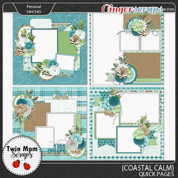 Coastal Calm - QUICK PAGES by Twin Mom Scraps