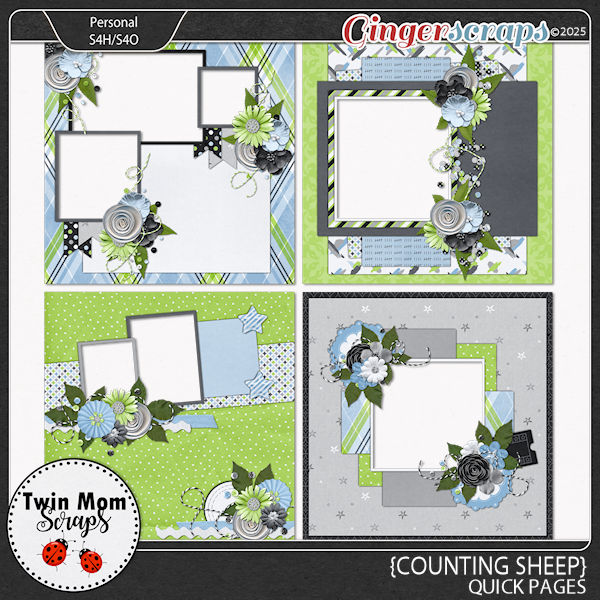 Counting Sheep - QUICK PAGES by Twin Mom Scraps