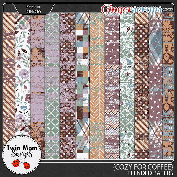 Cozy for Coffee - BLENDED PAPERS by Twin Mom Scraps