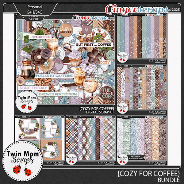 Cozy for Coffee - BUNDLE by Twin Mom Scraps