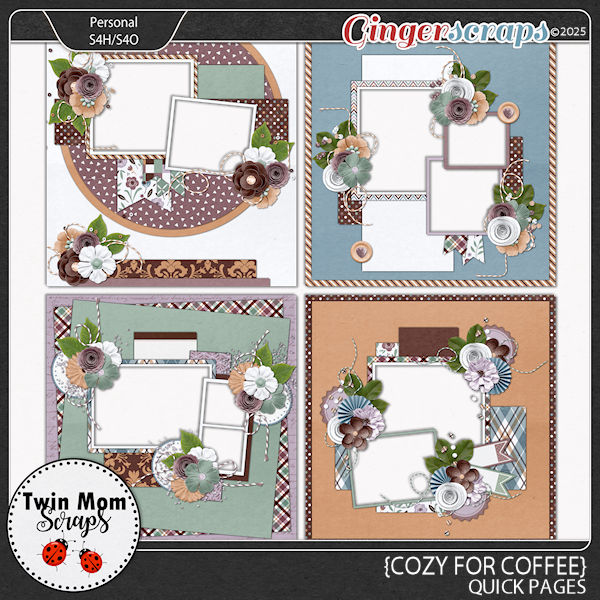 Cozy for Coffee - QUICK PAGES by Twin Mom Scraps