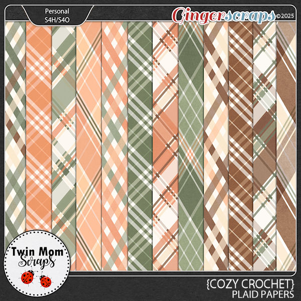 Cozy Crochet - PLAID PAPERS by Twin Mom Scraps
