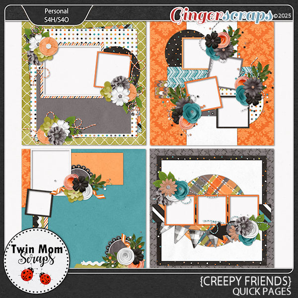 Creepy Friends - QUICK PAGES by Twin Mom Scraps