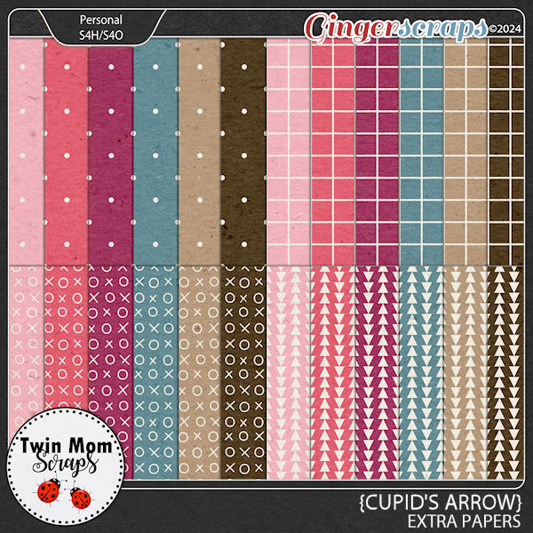 Cupid's Arrow - EXTRA PAPERS by Twin Mom Scraps