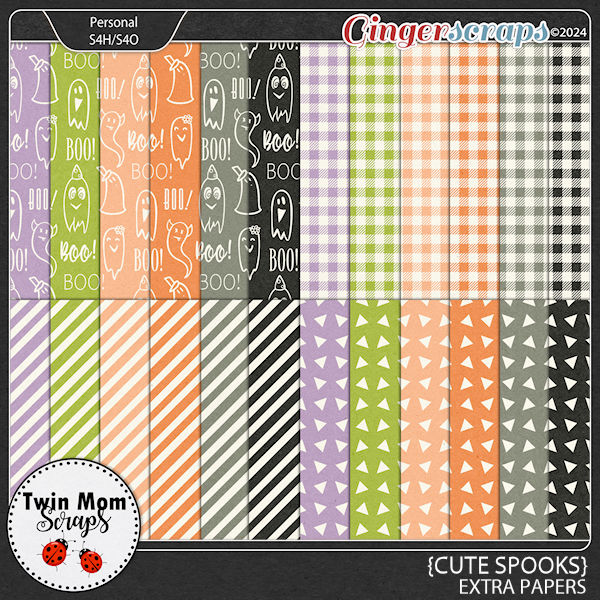 Cute Spooks - EXTRA PAPERS by Twin Mom Scraps