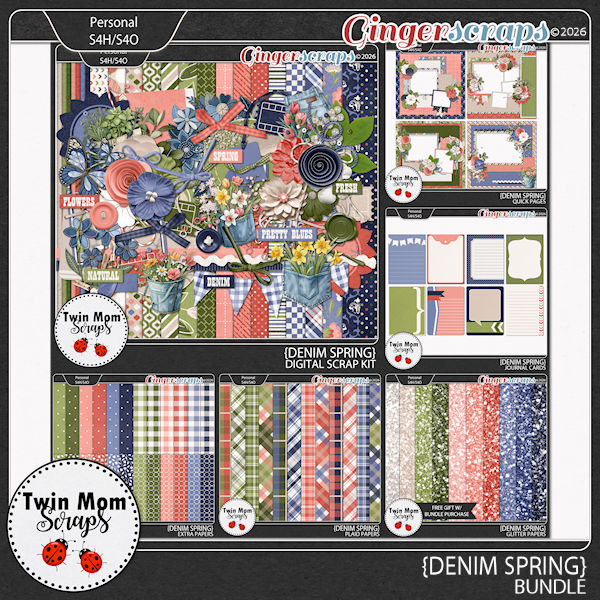 Denim Spring - BUNDLE by Twin Mom Scraps