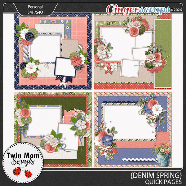 Denim Spring - QUICK PAGES by Twin Mom Scraps