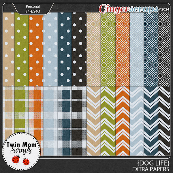 Dog Life - EXTRA PAPERS by Twin Mom Scraps