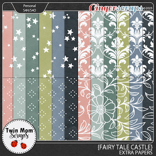 Fairy Tale Castle - EXTRA PAPERS by Twin Mom Scraps