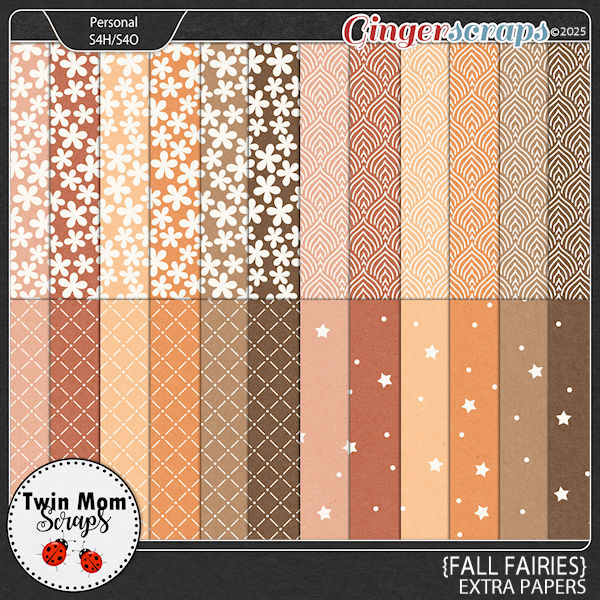 Fall Fairies - EXTRA PAPERS by Twin Mom Scraps