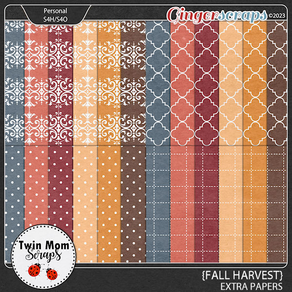 Fall Harvest - EXTRA PAPERS by Twin Mom Scraps