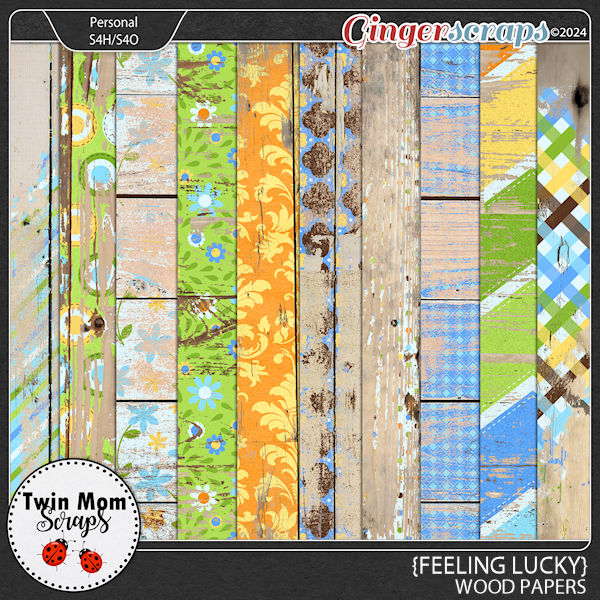 Feeling Lucky - WOOD PAPERS by Twin Mom Scraps