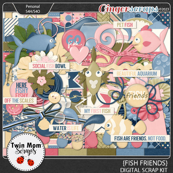 Fish Friends - KIT by Twin Mom Scraps