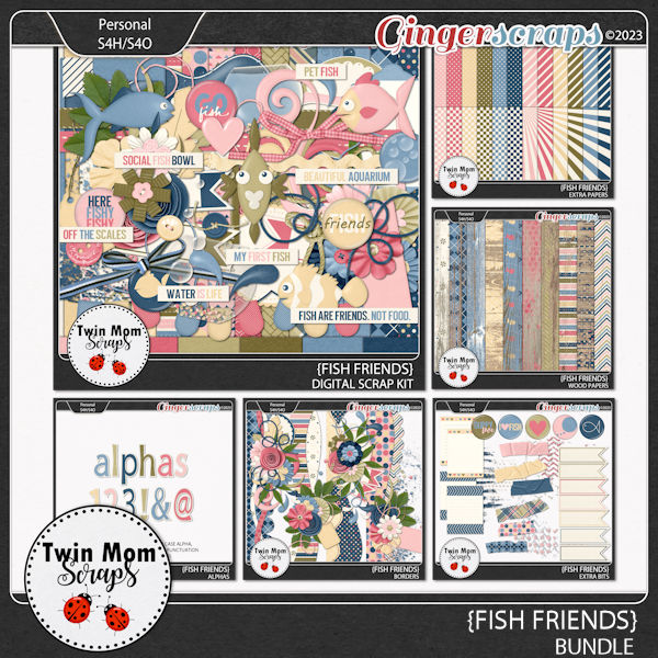 Fish Friends - BUNDLE by Twin Mom Scraps