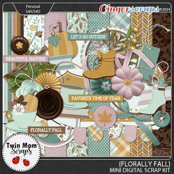 Florally Fall - MINI KIT by Twin Mom Scraps