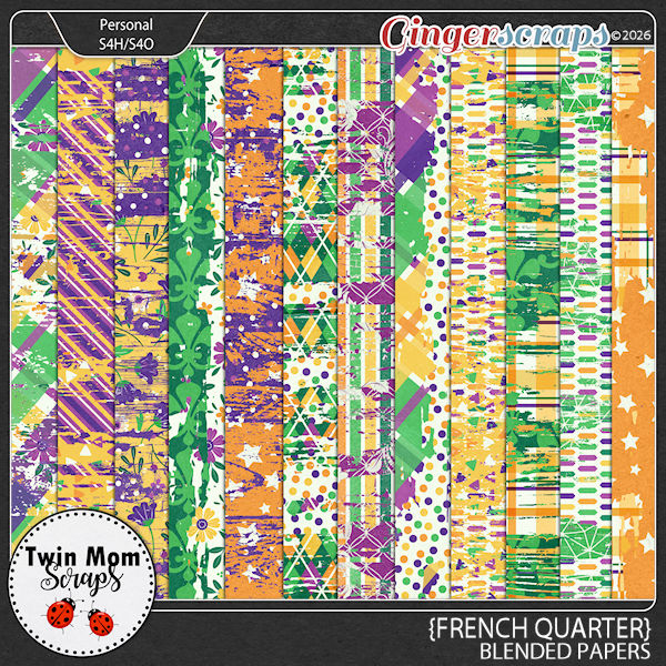 French Quarter - BLENDED PAPERS by Twin Mom Scraps
