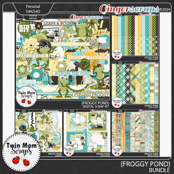 Froggy Pond - BUNDLE by Twin Mom Scraps