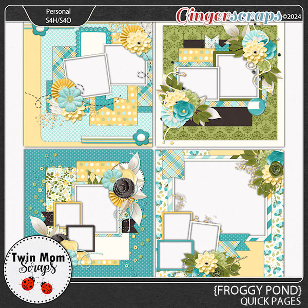 Froggy Pond - QUICK PAGES by Twin Mom Scraps