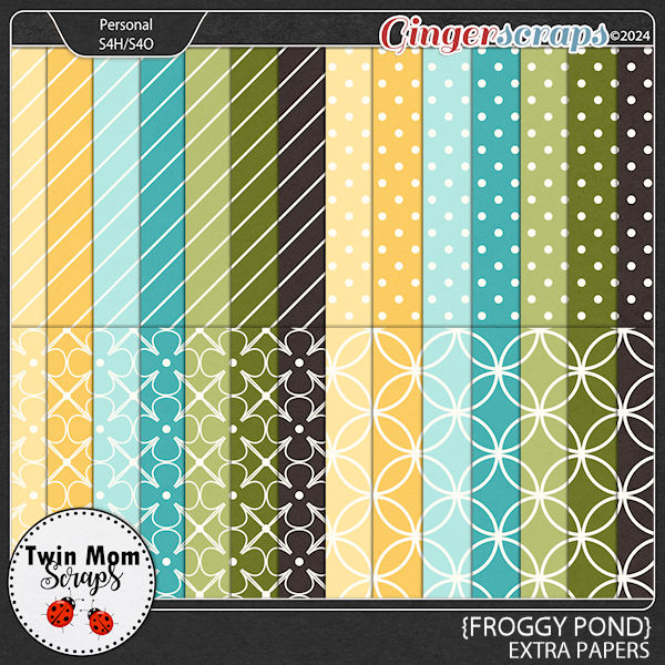 Froggy Pond - EXTRA PAPERS by Twin Mom Scraps