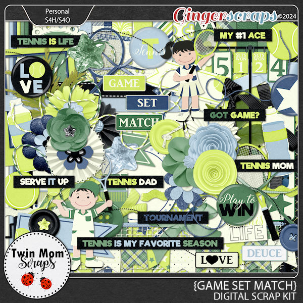 Game Set Match - KIT by Twin Mom Scraps