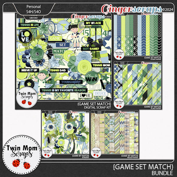 Game Set Match - BUNDLE by Twin Mom Scraps