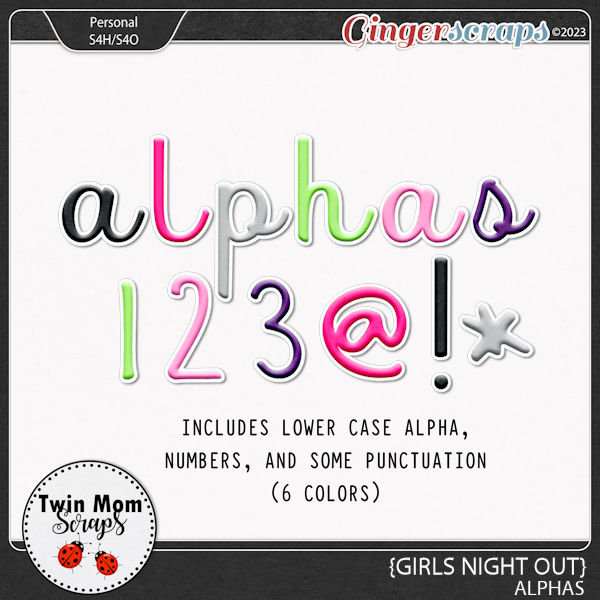 Girls Night Out - ALPHAS by Twin Mom Scraps