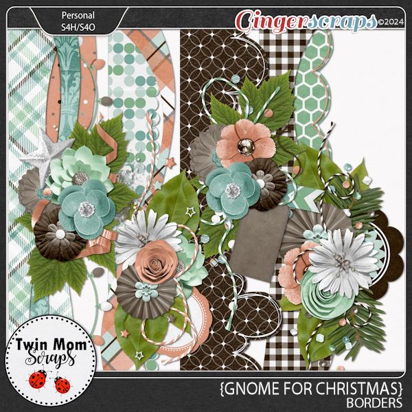 Gnome for Christmas - BORDERS by Twin Mom Scraps