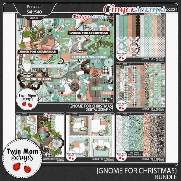 Gnome for Christmas - BUNDLE by Twin Mom Scraps
