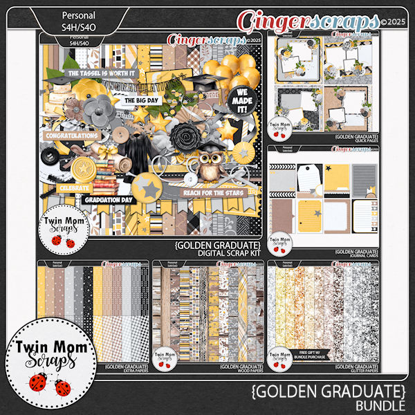 Golden Graduate - BUNDLE by Twin Mom Scraps