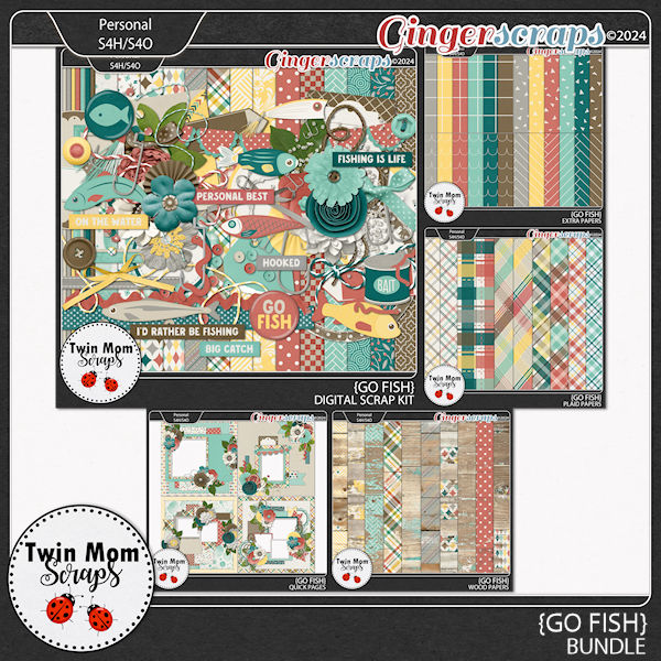 Go Fish - BUNDLE by Twin Mom Scraps