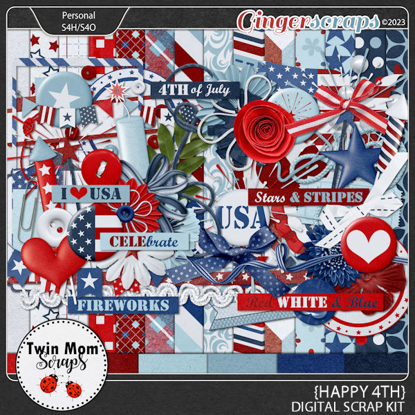 Happy 4th - KIT by Twin Mom Scraps