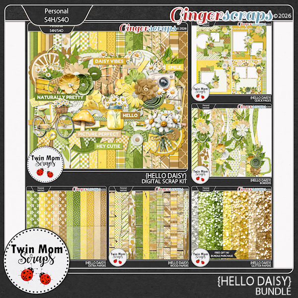 Hello Daisy - BUNDLE by Twin Mom Scraps