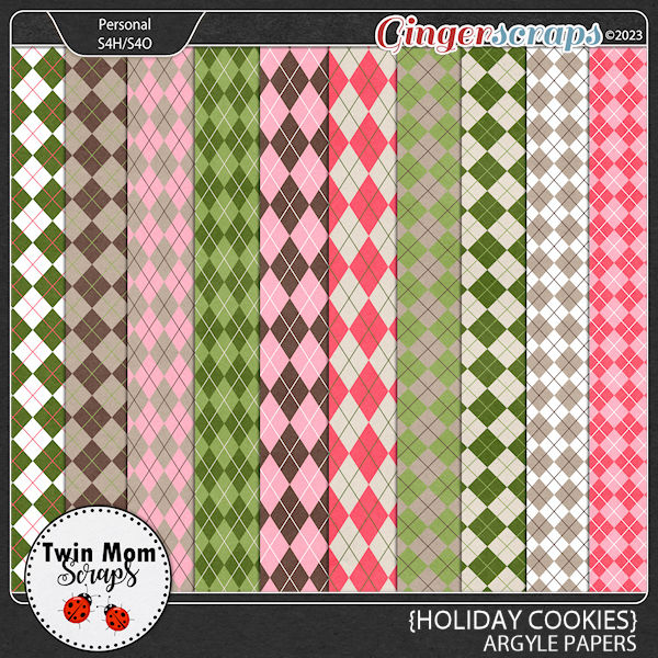 Holiday Cookies - ARGYLE PAPERS by Twin Mom Scraps