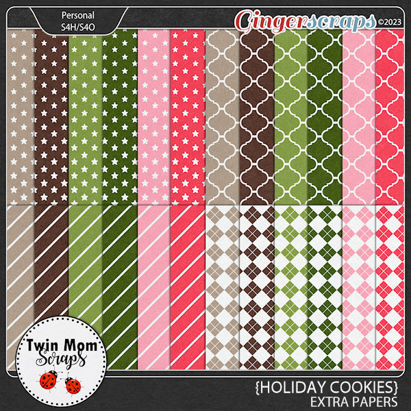 Holiday Cookies - EXTRA PAPERS by Twin Mom Scraps