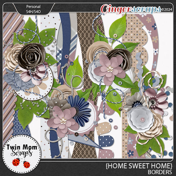 Home Sweet Home - BORDERS by Twin Mom Scraps