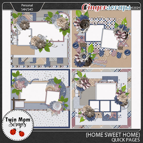 Home Sweet Home - QUICK PAGES by Twin Mom Scraps