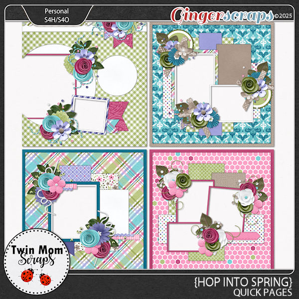 Hop Into Spring - QUICK PAGES by Twin Mom Scraps