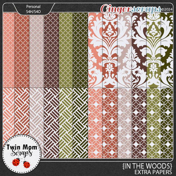 In the Woods - EXTRA PAPERS by Twin Mom Scraps