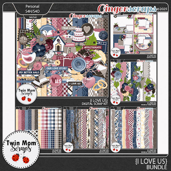 I Love Us - BUNDLE by Twin Mom Scraps