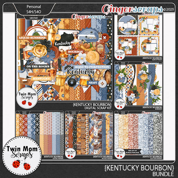 Kentucky Bourbon - BUNDLE by Twin Mom Scraps