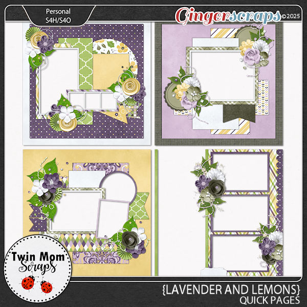 Lavender and Lemons - QUICK PAGES by Twin Mom Scraps