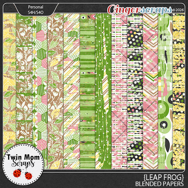 Leap Frog - BLENDED PAPERS by Twin Mom Scraps