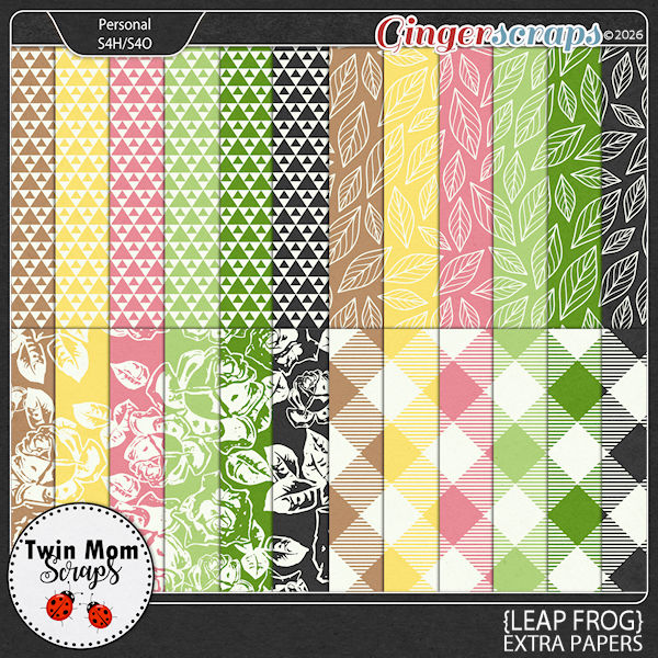 Leap Frog - EXTRA PAPERS by Twin Mom Scraps