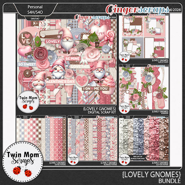 Lovely Gnomes - BUNDLE by Twin Mom Scraps