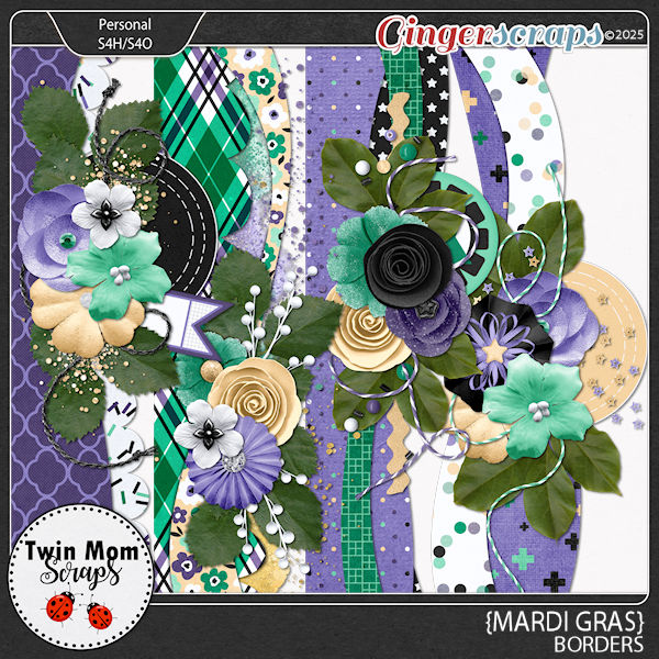 Mardi Gras - BORDERS by Twin Mom Scraps